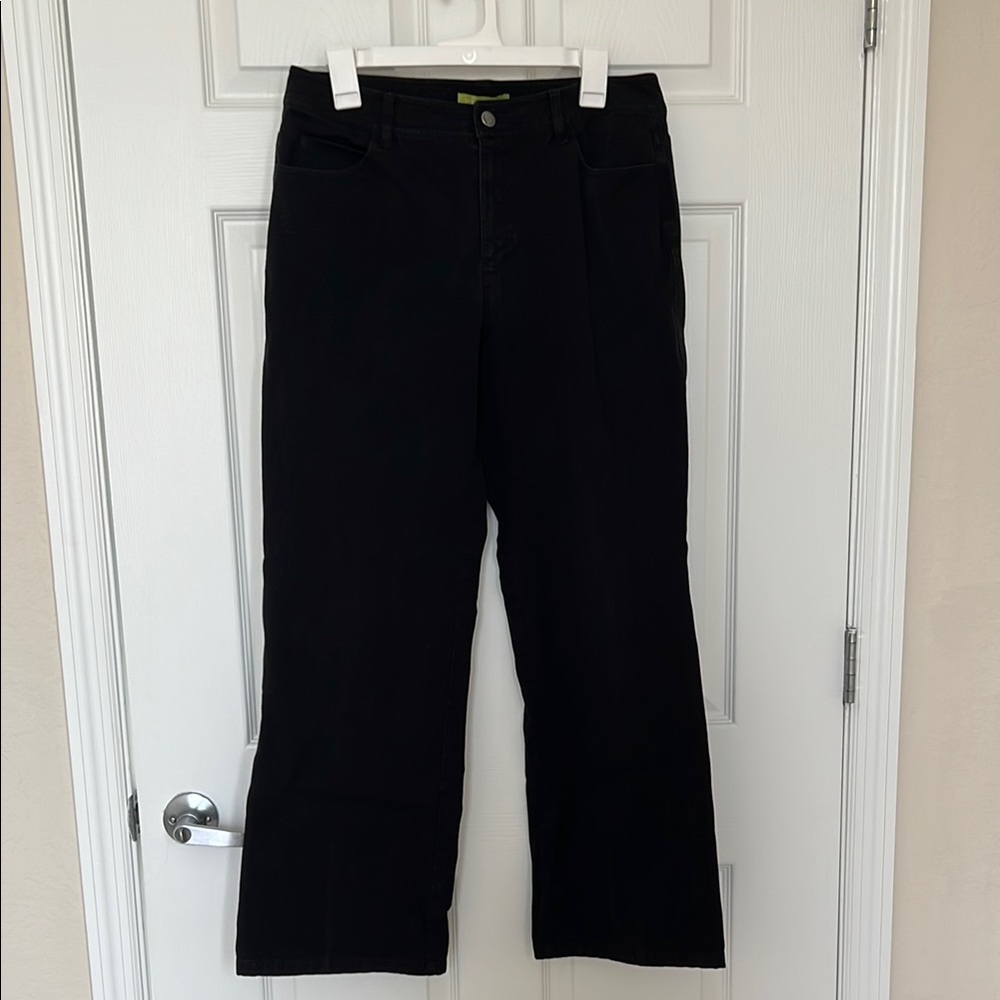 Sigrid Olsen Black Flare Wide Leg Jeans
